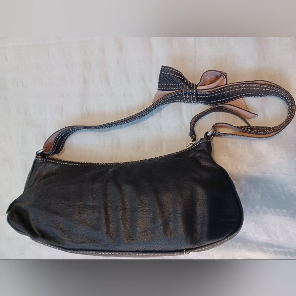 Vintage Sigrid Olsen Black Leather Mini Bag